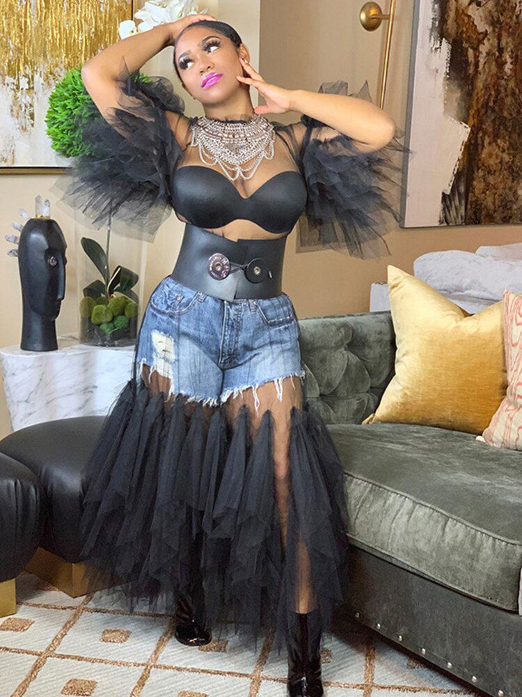 Parti Mesh Dress - ShopEbonyMonique