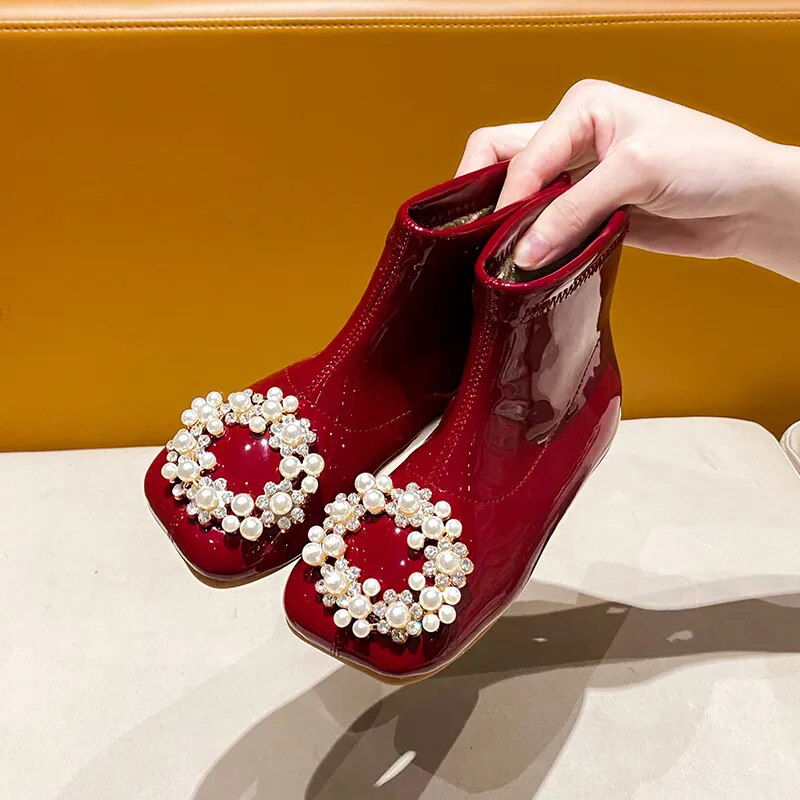 Pearl Girls Short Boots - ShopEbonyMonique