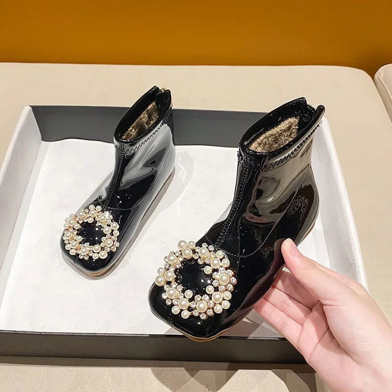 Pearl Girls Short Boots - ShopEbonyMonique