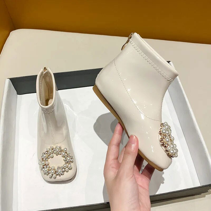 Pearl Girls Short Boots - ShopEbonyMonique