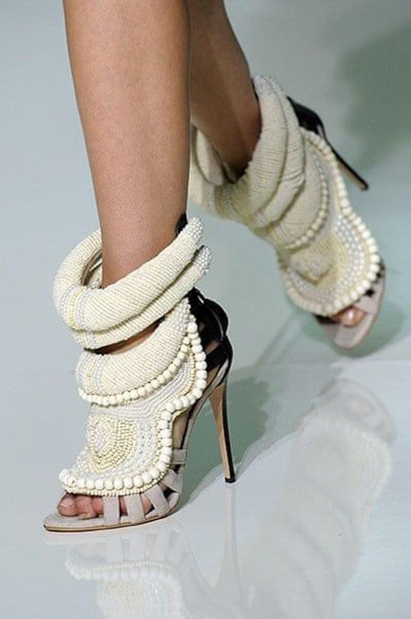 Pearl  Peep toe Sandals - ShopEbonyMonique