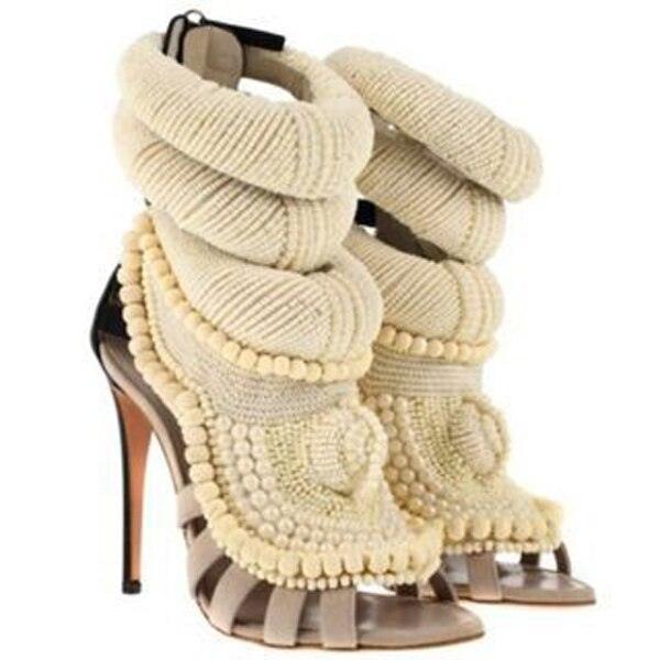 Pearl  Peep toe Sandals - ShopEbonyMonique