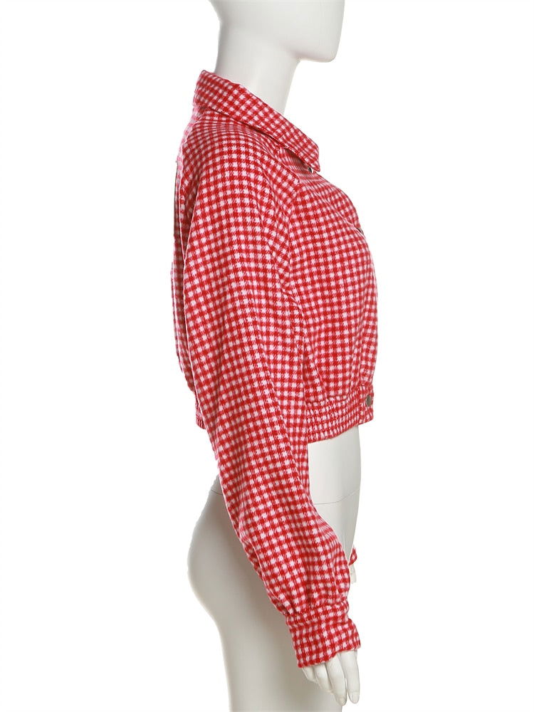Plaid Print letter Top - ShopEbonyMonique