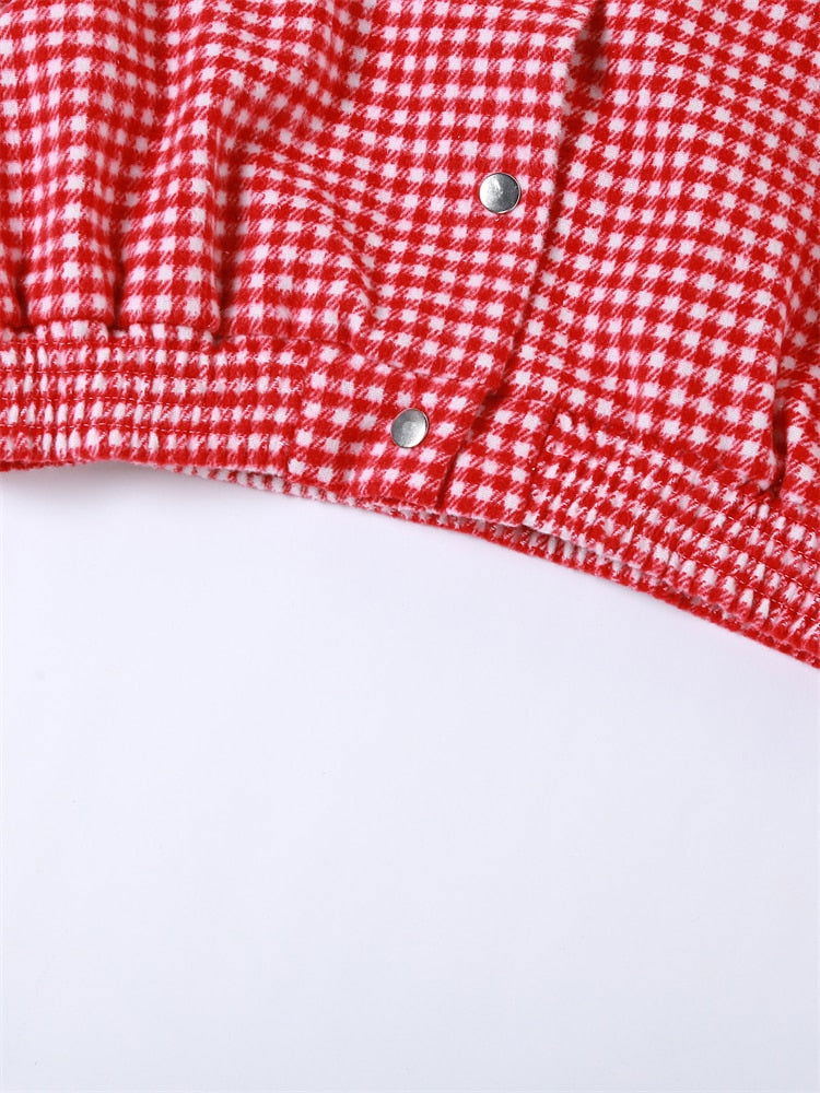 Plaid Print letter Top - ShopEbonyMonique
