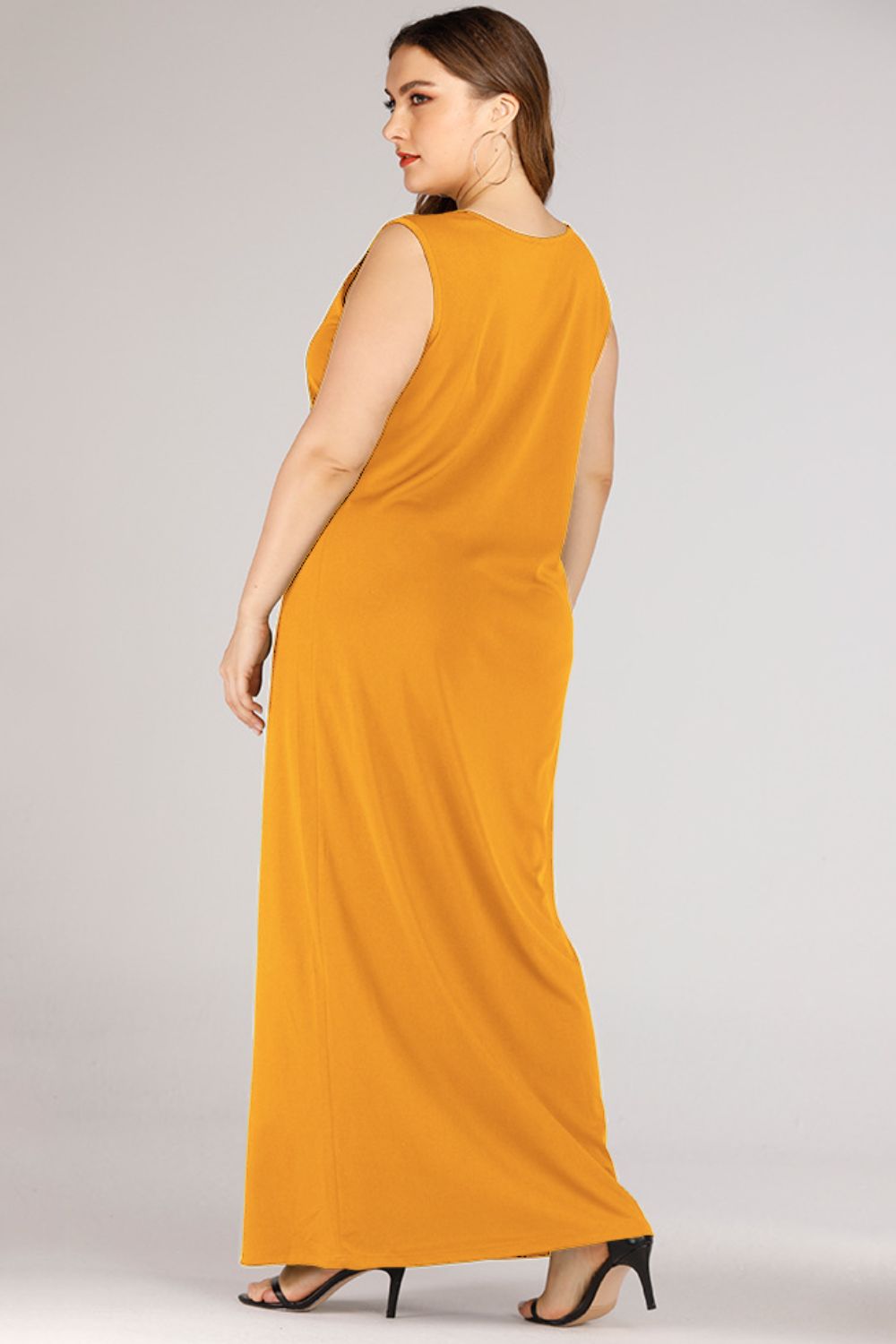 Plus Size Scoop Neck Maxi Tank Dress - ShopEbonyMonique