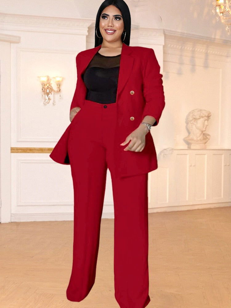 Plus Size  Office Suits Pants and Blazer - ShopEbonyMonique
