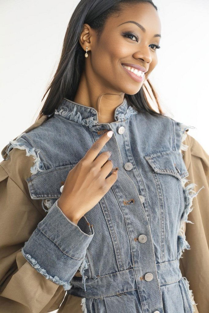 Pretty Stitched Puff Sleeve - ShopEbonyMonique