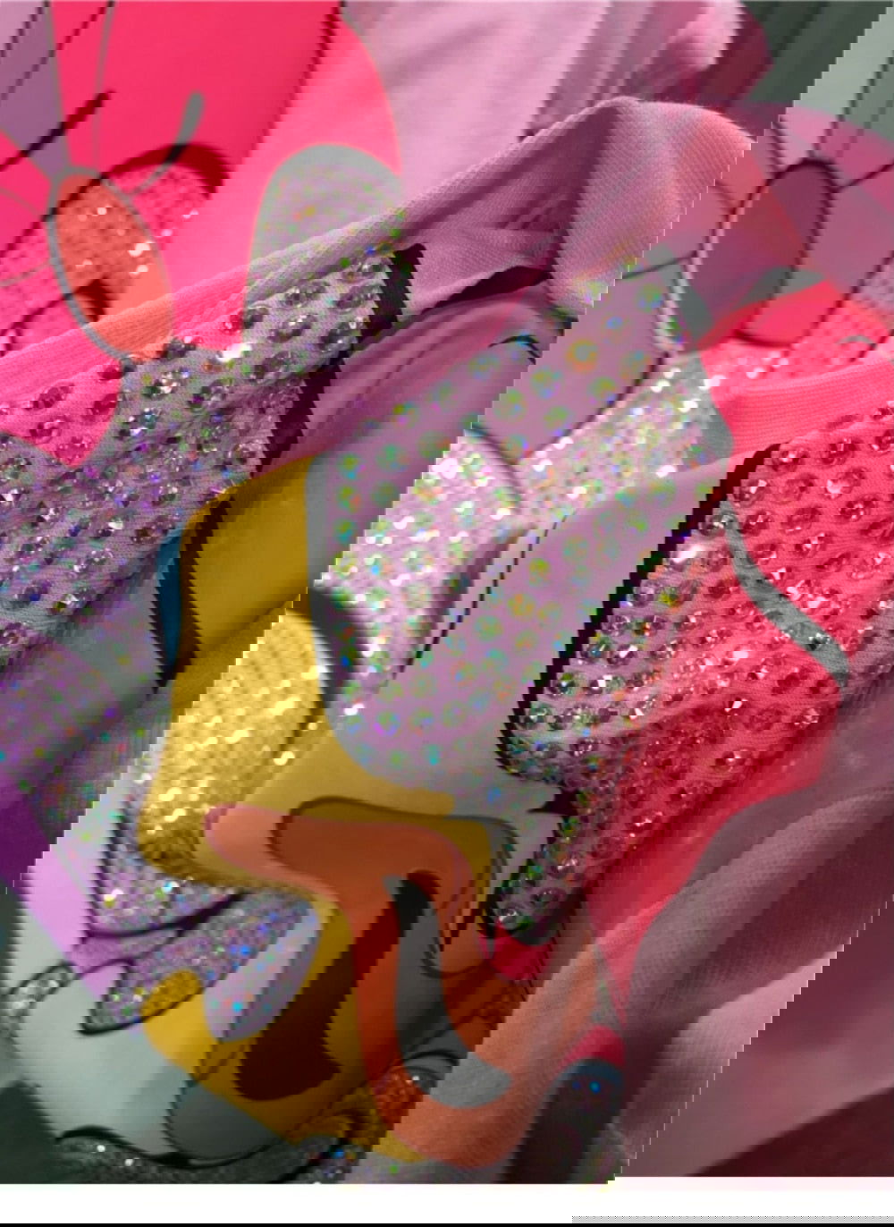 Print Rhinestones T-shirt - ShopEbonyMonique