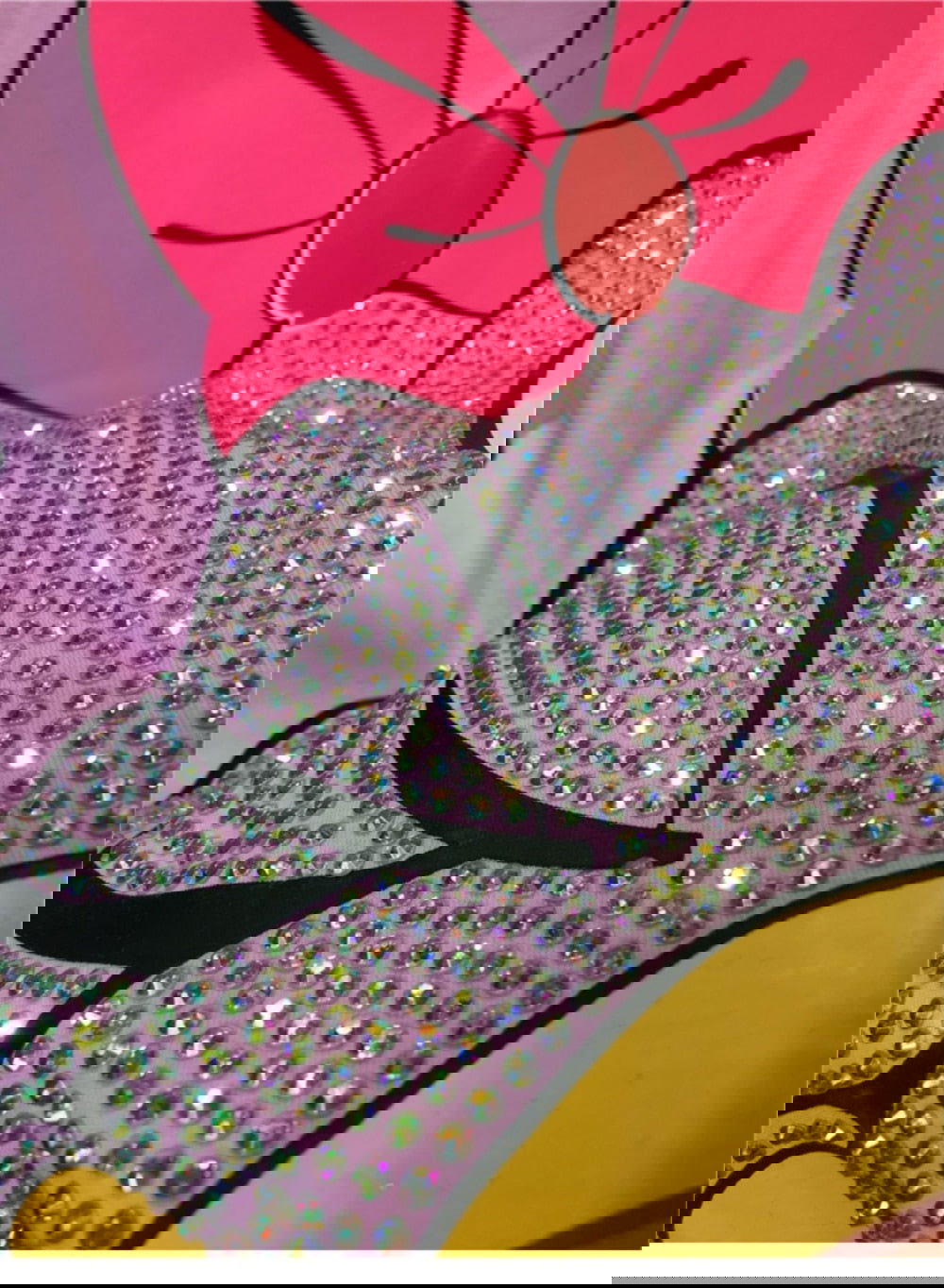 Print Rhinestones T-shirt - ShopEbonyMonique