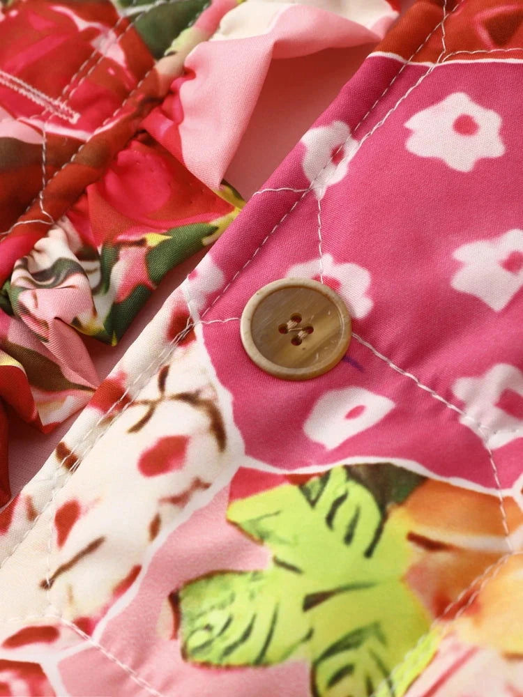Printed Fun Cotton Padded Jacket - ShopEbonyMonique