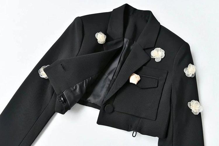 Puff Black Skirt Suit - ShopEbonyMonique