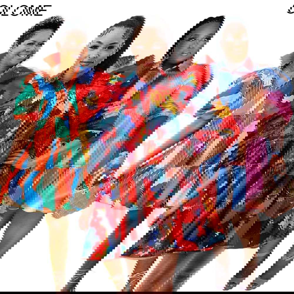 Puff Pleats Shirt Dress - ShopEbonyMonique