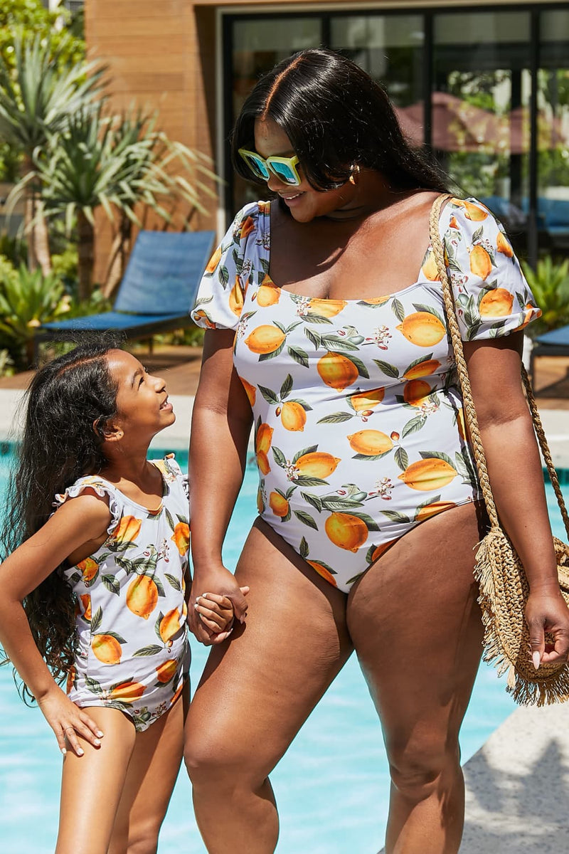 Puff Sleeve One-Piece Swim - ShopEbonyMonique