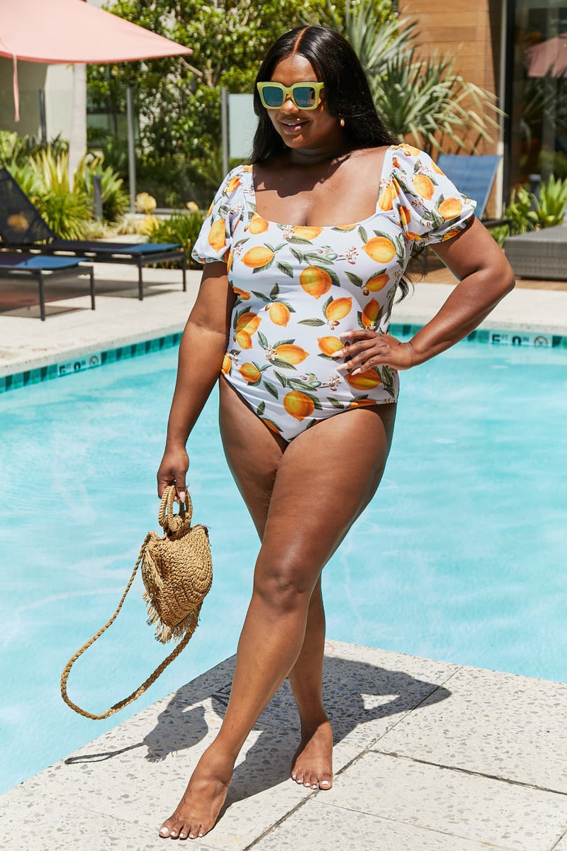 Puff Sleeve One-Piece Swim - ShopEbonyMonique