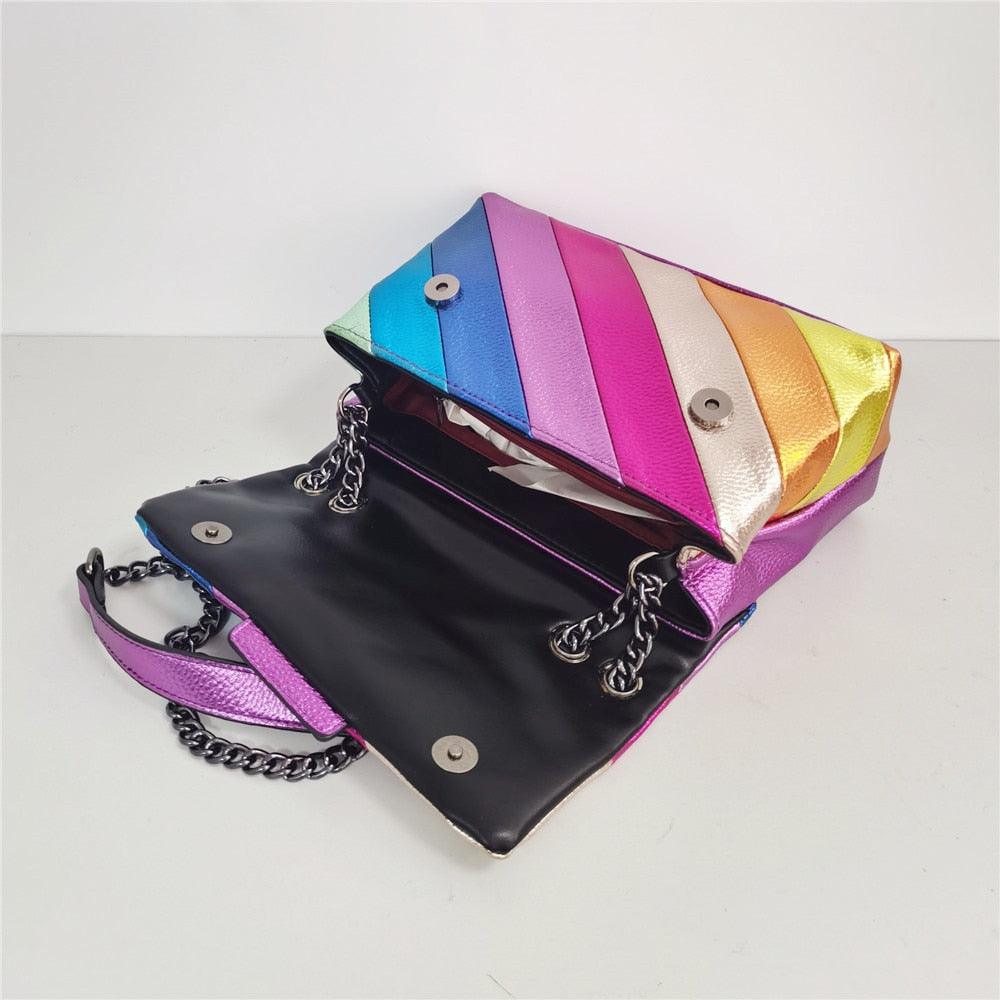 Rainbow Wave Crossbody Handbag - ShopEbonyMonique