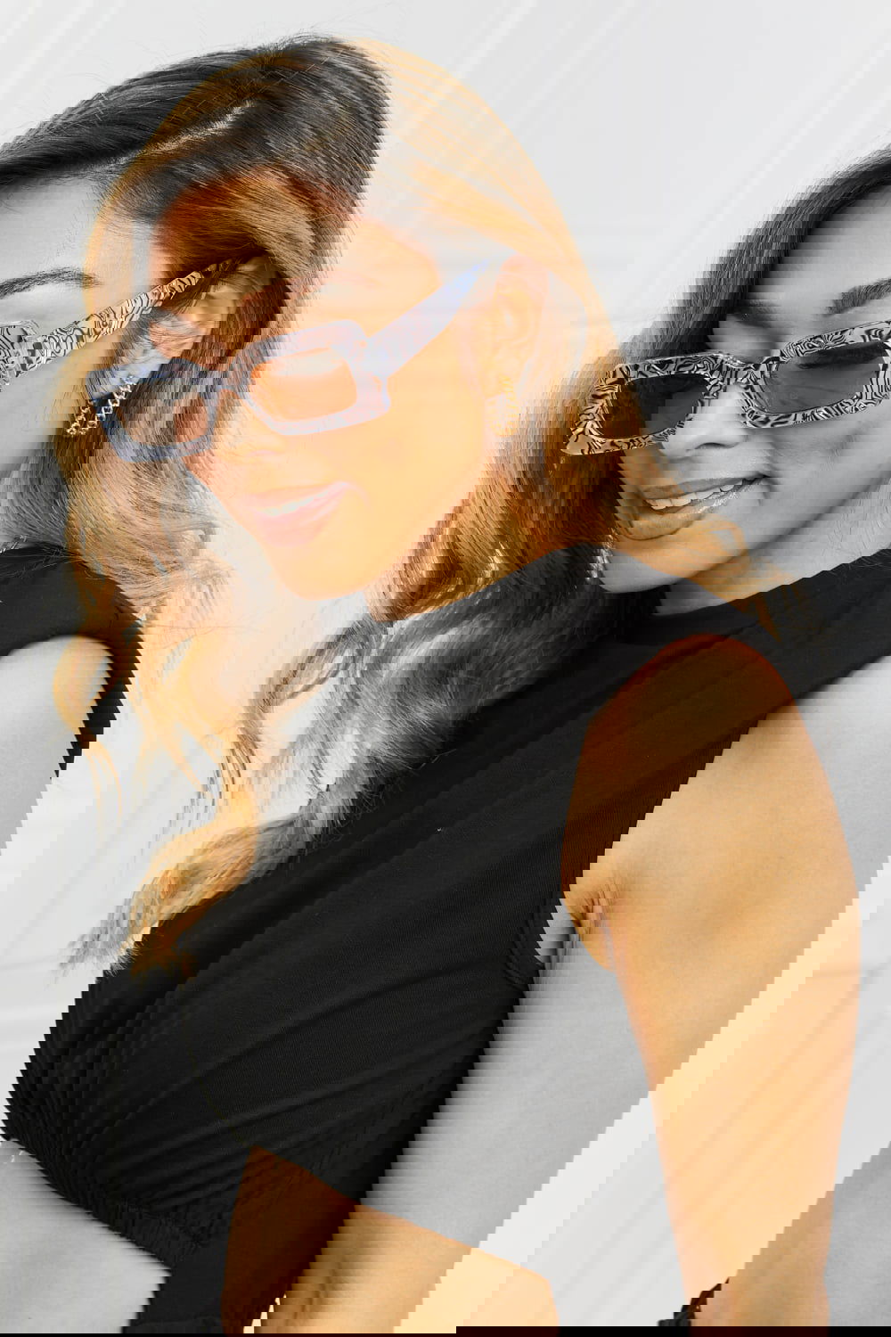 Rectangle Polycarbonate Sunglasses - ShopEbonyMonique