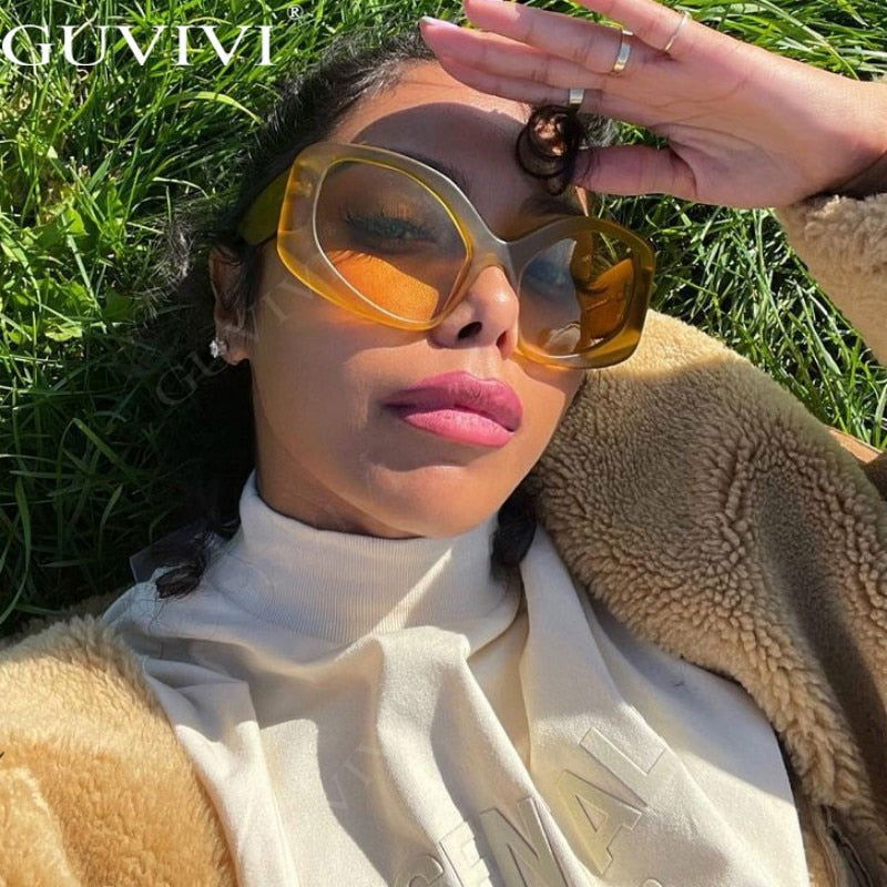 Retro Irregular SunGlasses - ShopEbonyMonique