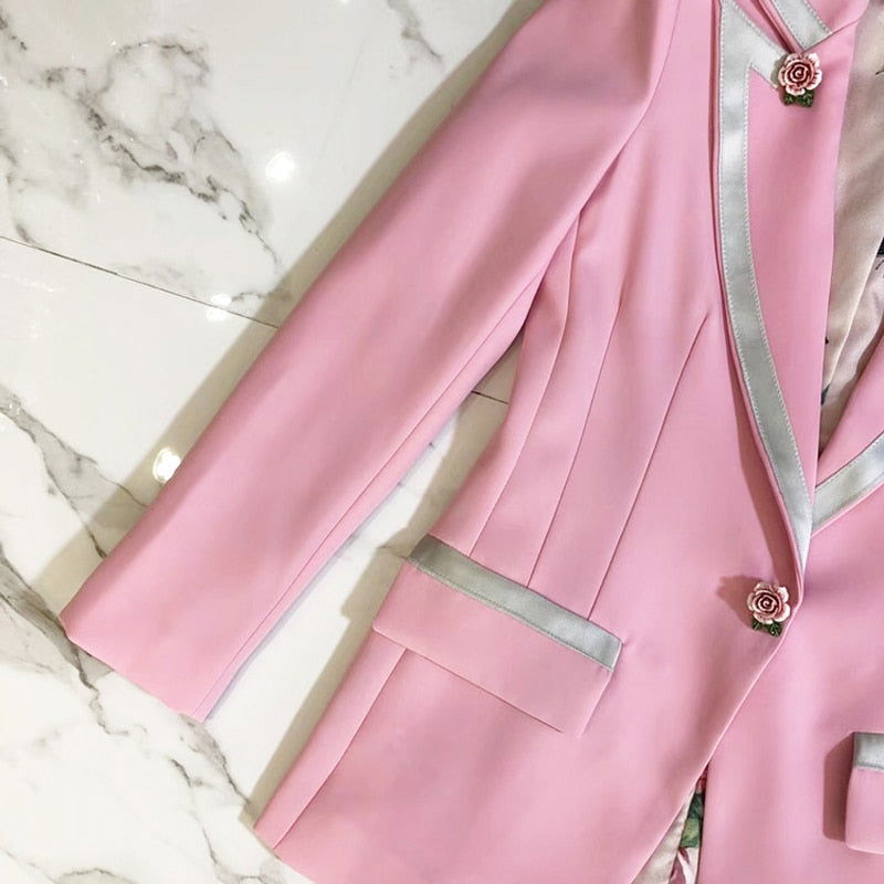Rose Designer Blazer - ShopEbonyMonique