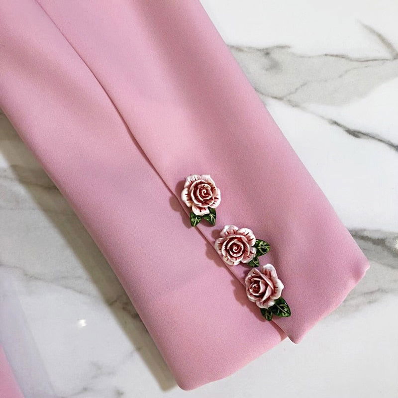 Rose Designer Blazer - ShopEbonyMonique