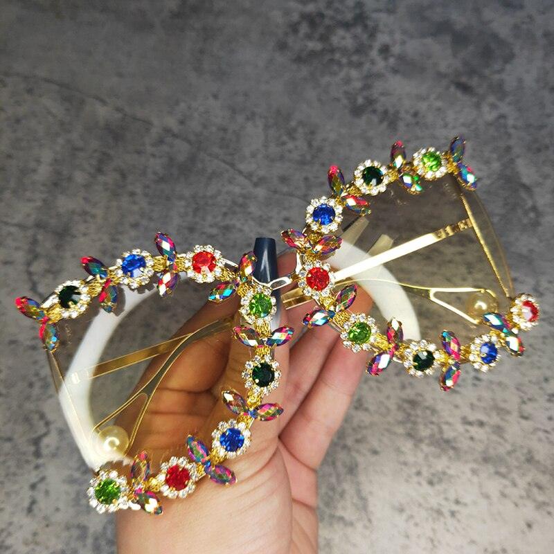 Round D Shaped Diamond Glasses - ShopEbonyMonique