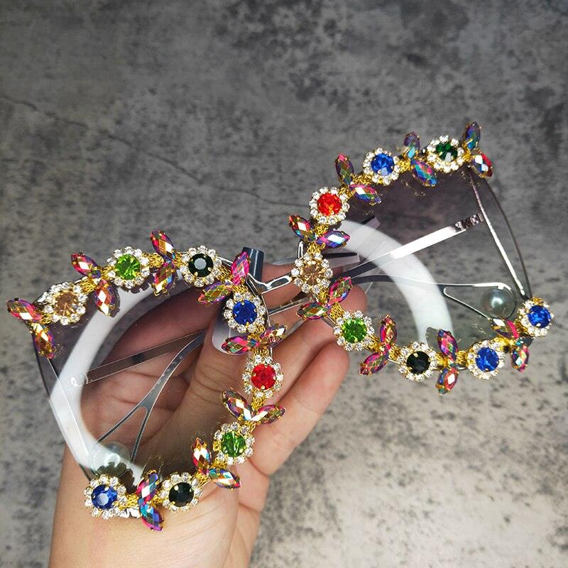Round D Shaped Diamond Glasses - ShopEbonyMonique