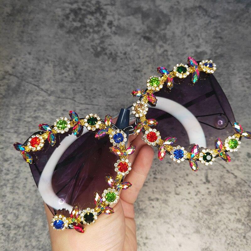 Round D Shaped Diamond Glasses - ShopEbonyMonique