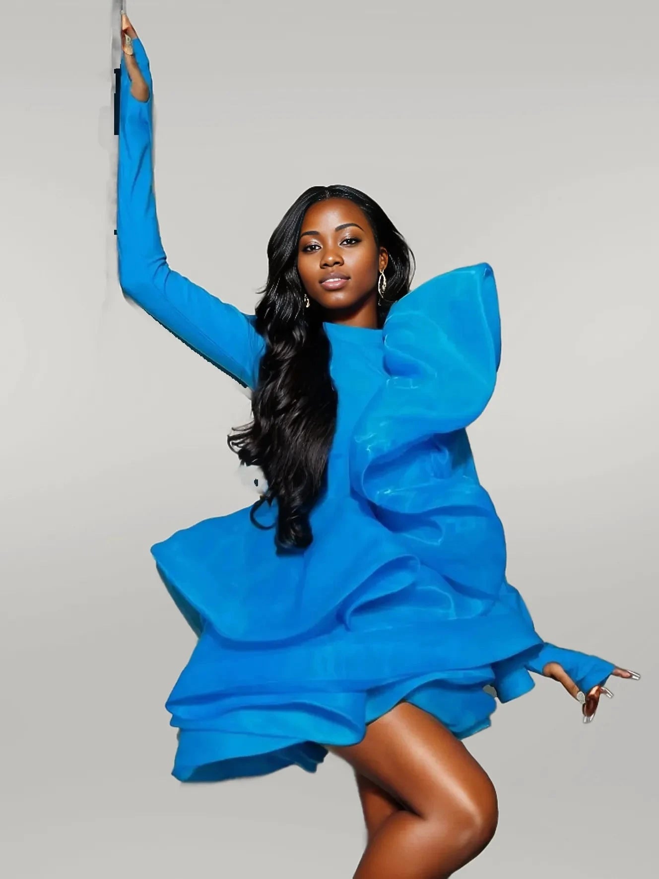 Ruched Organza A-line Women Mini Dresses - ShopEbonyMonique