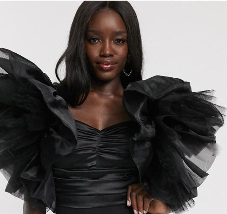 Ruffles Tulle  Crop Top - ShopEbonyMonique