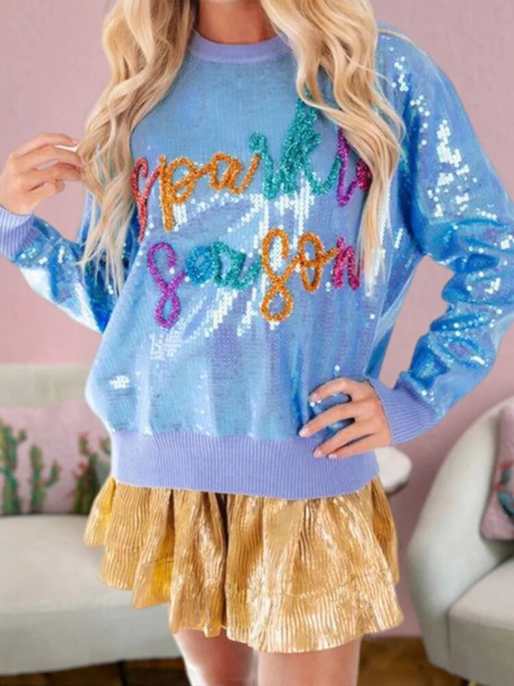 Women's Sparkly Sequin Sweatshirt - ShopEbonyMonique