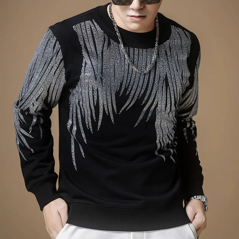 EM Men's Rhinestone Pullover - ShopEbonyMonique