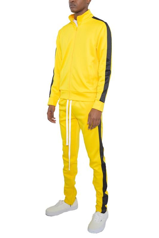 SINGLE STRIPE SOLID TRACK SUIT - ShopEbonyMonique
