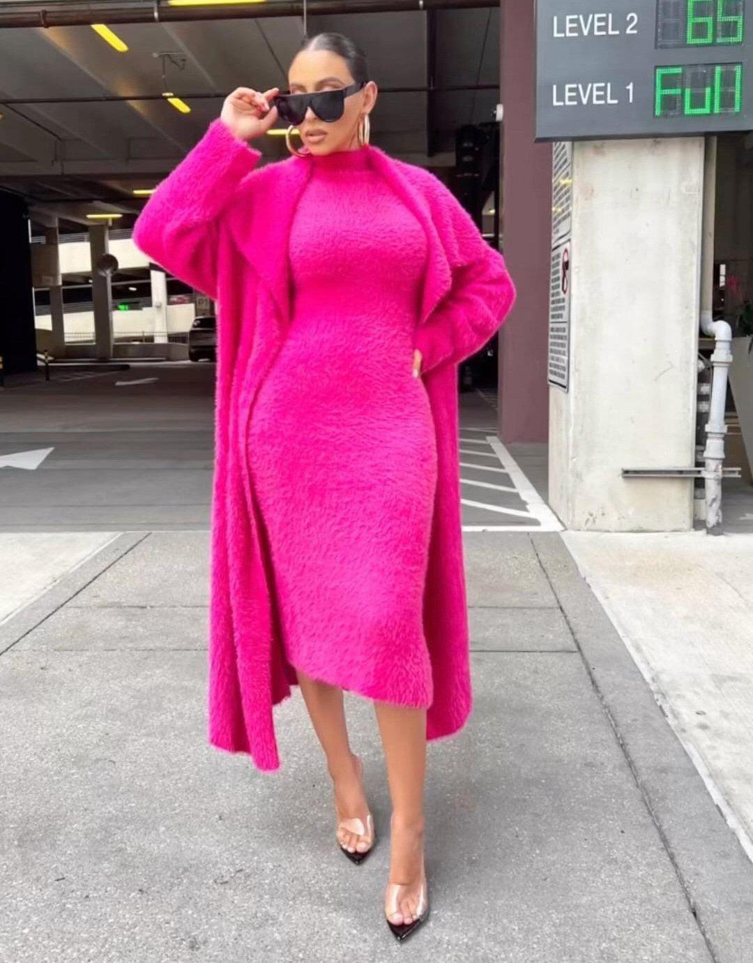 Sassy Cardigan Dress Coat Two-piece Suit - ShopEbonyMonique