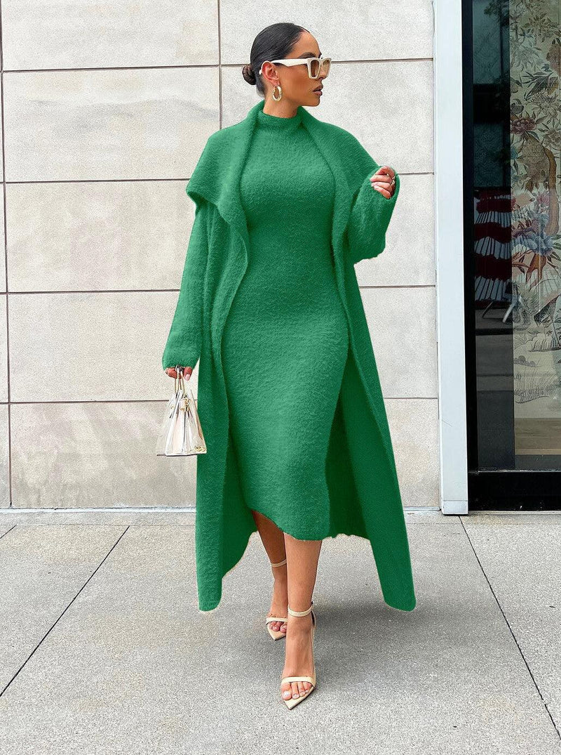 Sassy Cardigan Dress Coat Two-piece Suit - ShopEbonyMonique