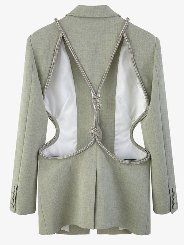 See Me Backless Blazer - ShopEbonyMonique