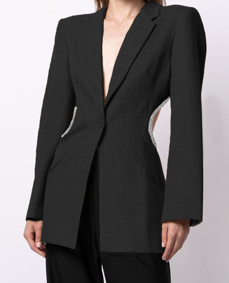 See Me Backless Blazer - ShopEbonyMonique