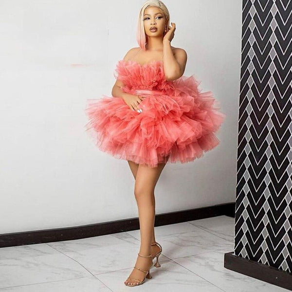 Short Tulle Mini Dress - ShopEbonyMonique