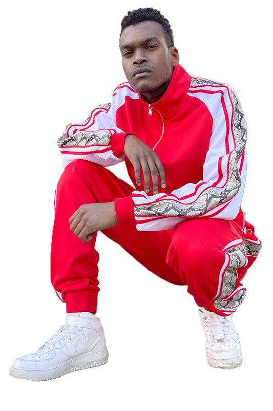 Snake Print Track Suit - ShopEbonyMonique