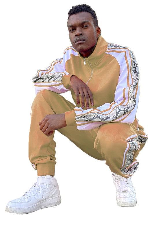 Snake Print Track Suit - ShopEbonyMonique