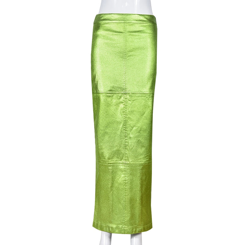 Sparkly Slit Long Skirts - ShopEbonyMonique