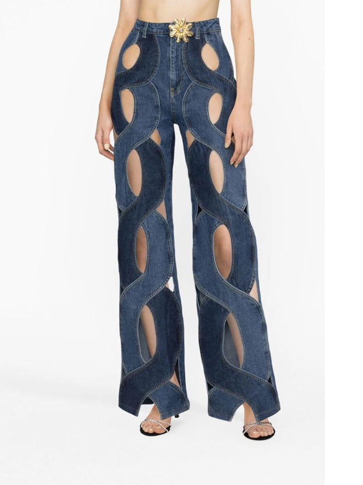 Streetwear Hollow Out Jeans - ShopEbonyMonique
