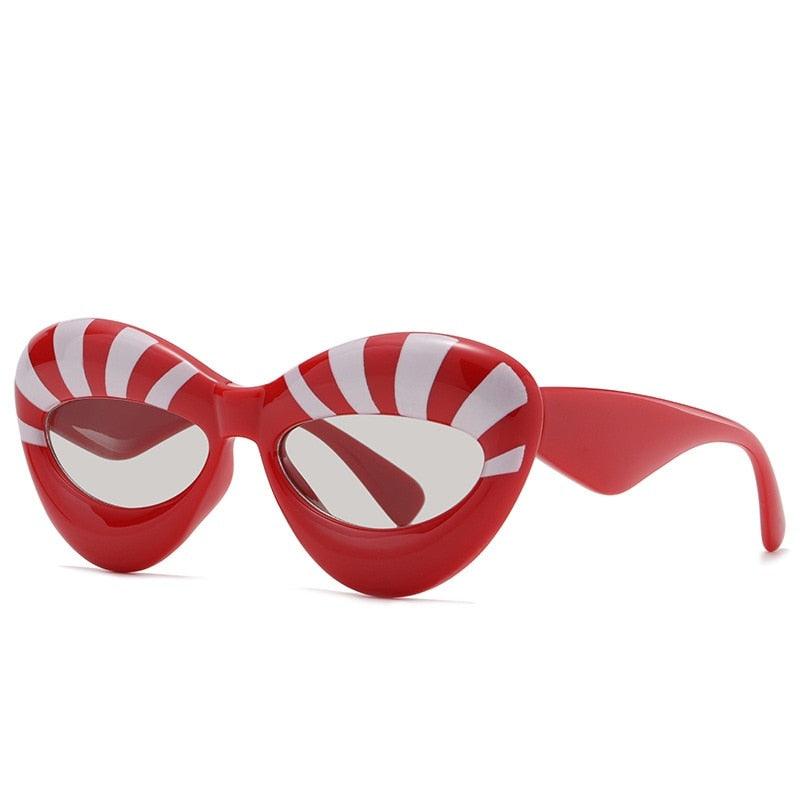 Stripe Cat Eye Sunglasses - ShopEbonyMonique