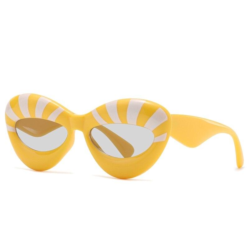 Stripe Cat Eye Sunglasses - ShopEbonyMonique
