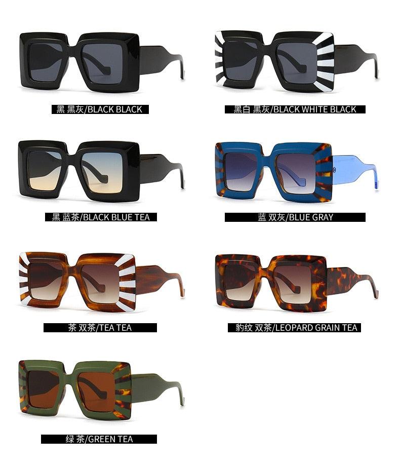 Stripe Frame Sunglasses - ShopEbonyMonique