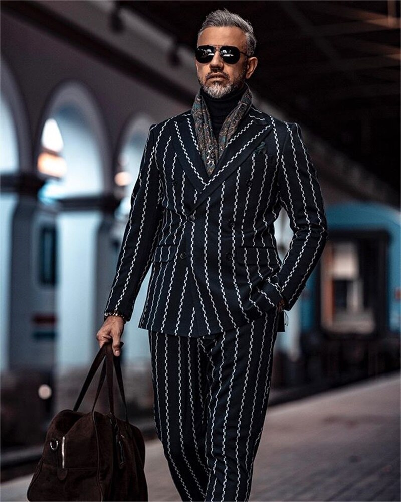 Striped Men Suits - ShopEbonyMonique