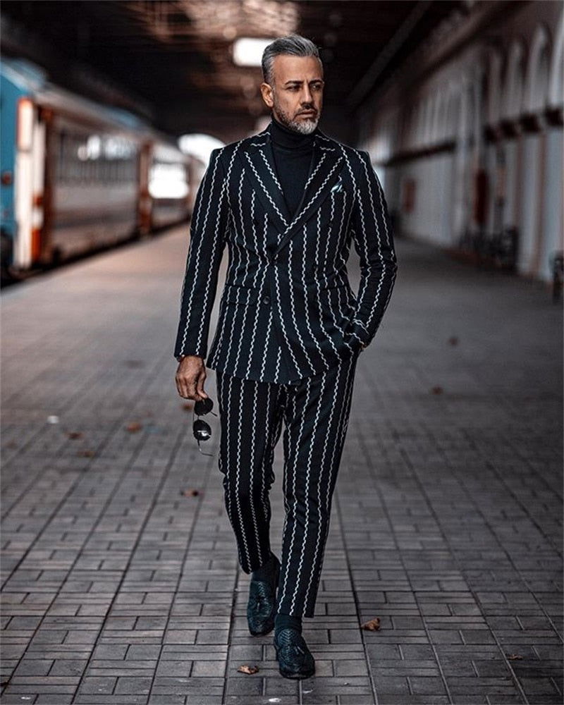 Striped Men Suits - ShopEbonyMonique