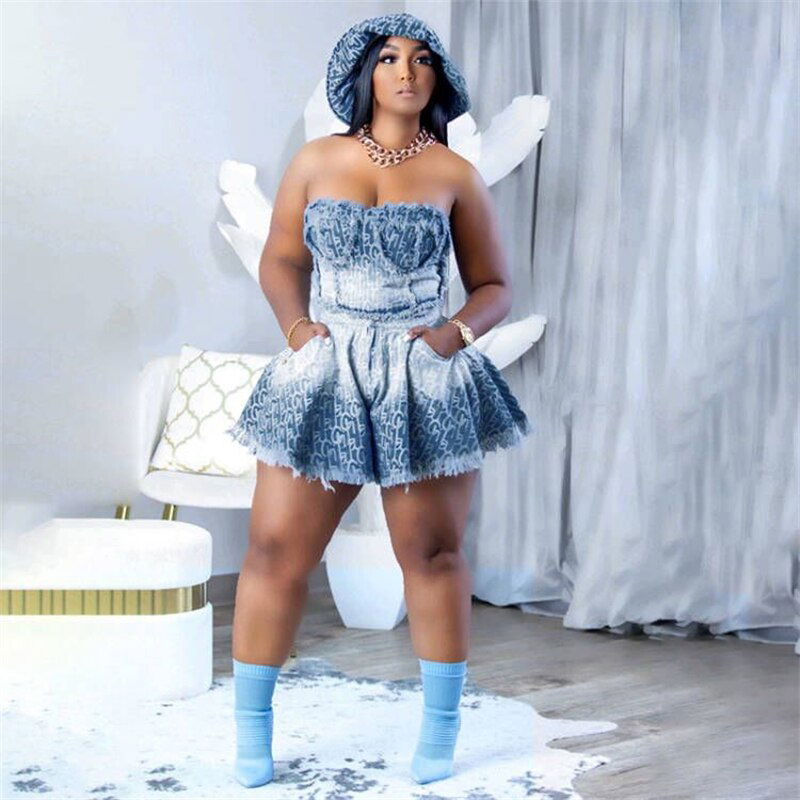 Tassel Denim Suit - ShopEbonyMonique