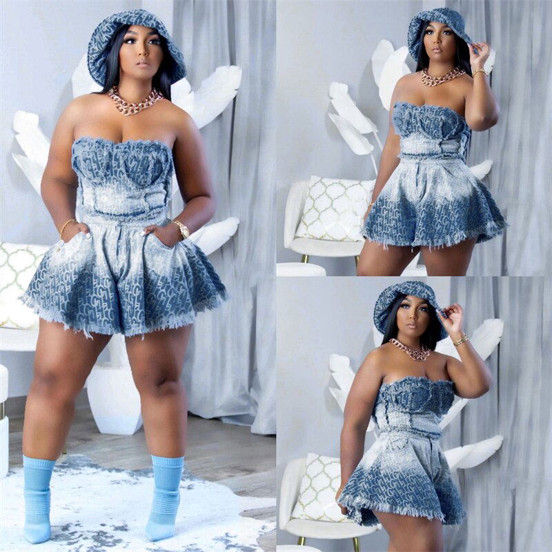 Tassel Denim Suit - ShopEbonyMonique