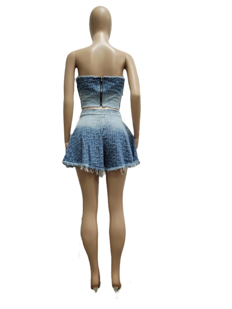 Tassel Denim Suit - ShopEbonyMonique