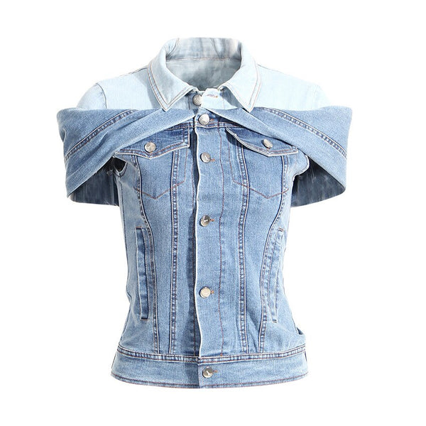 Twist  Denim Top - ShopEbonyMonique
