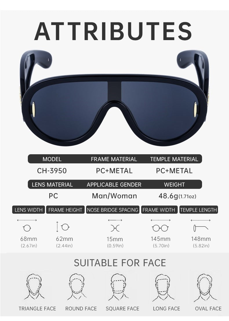Wave Mask Sunglasses - ShopEbonyMonique